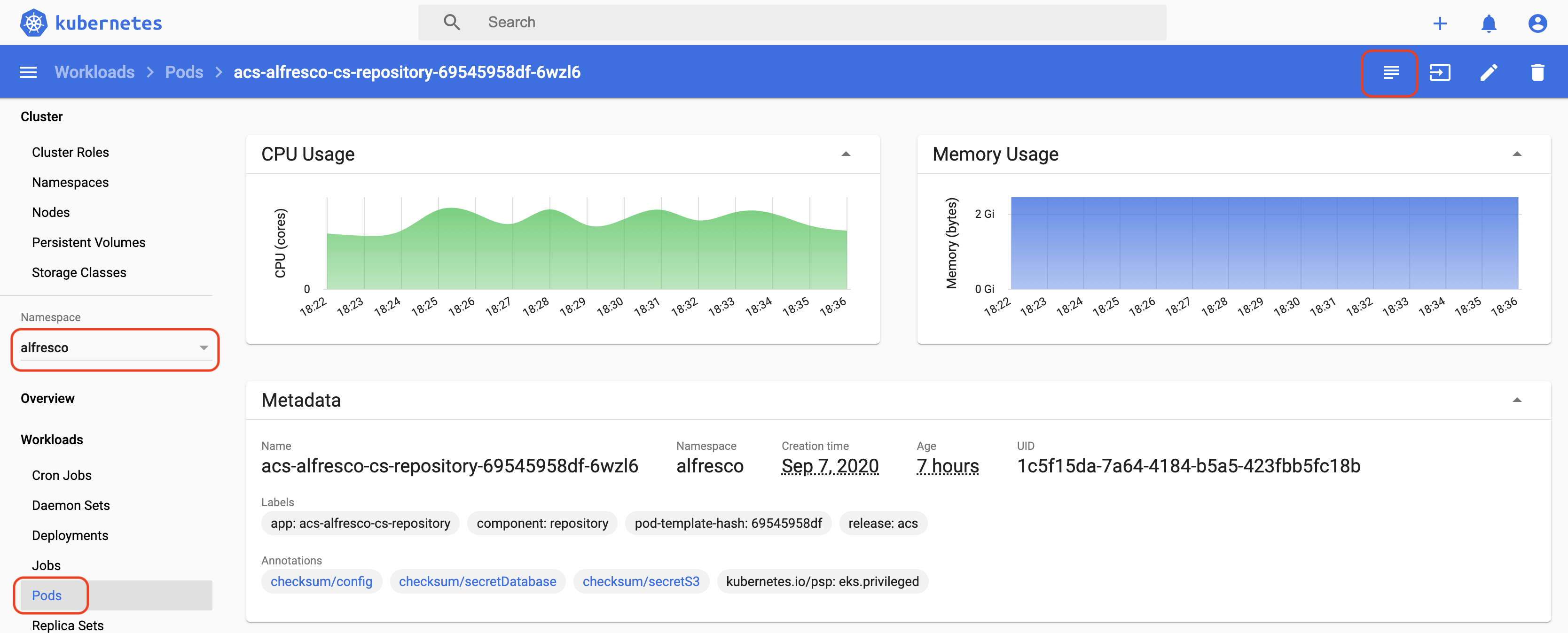 Kubernetes Dashboard